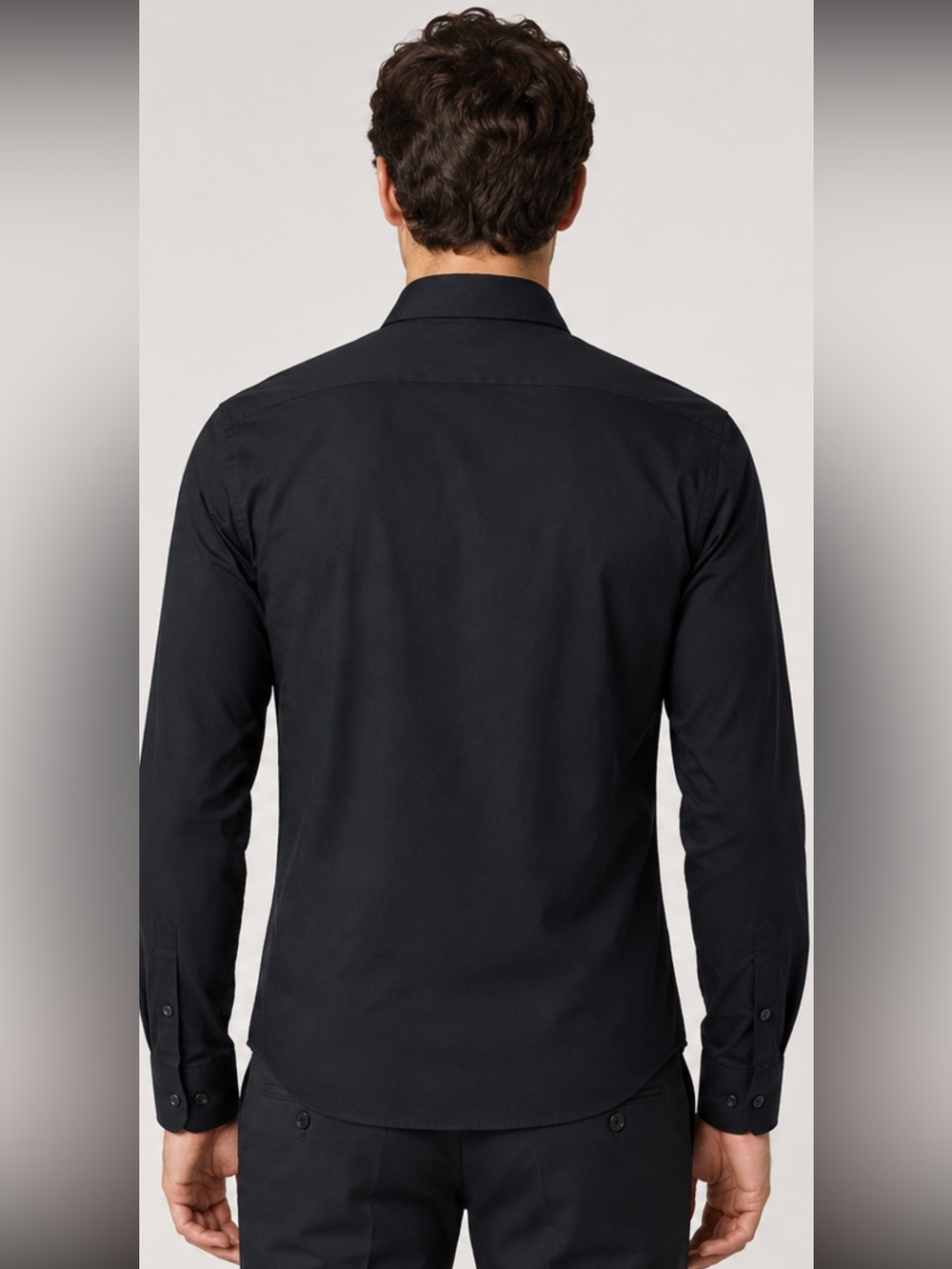 Calvin Klein Steel Plus Black Herringbone Dress Shirt Mens 15.5 32/33 - Picture 2 of 7